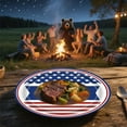 thumbnail image 6 of Yhmxh 16 PCS 4th of July Paper Plates, American Flag Patriotic 7 inch Plates Paper Dessert Plates, Independence Day Red White Blue Holiday Party Tableware Decorations Party Supplies, 6 of 6