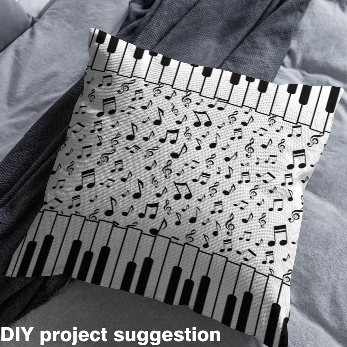 Castle Fairy Music Piano Fabric by the Yard 2 Yards,Musical Notes Room Decor Fabric by the Yard,Musical Melody Sewing Fabric,Super Cozy Room Decor