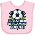 thumbnail image 3 of Inktastic I'd Rather Be Playing Soccer Boys or Girls Baby Bib, 3 of 4