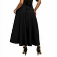 thumbnail image 3 of Qiylii Women' s High Waist Skirt A Line Pleated Ankle Length Skirt with Pockets, 3 of 4