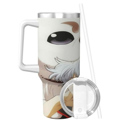

40 OZ Sadaharu Ice Bully Cup with Handle Straw Lid Double Wall Stainless Steel Tumbler Travel Coffee Cup Beautiful Insulation and Cooling Cup for Christmas Birthday Present