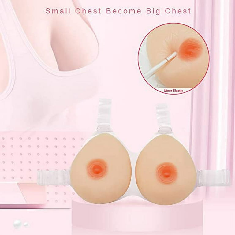 Strap on Silicone Breast Forms Fake Boobs For CD TV TG Mastectomy  Prosthesis 1600g/Pair E Cup