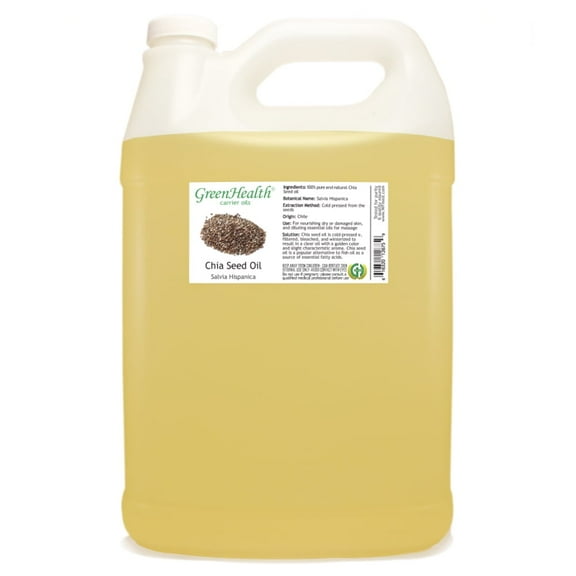 Chia Seed Carrier Oil - 1 Gallon - Clear Plastic Jug w/ Cap