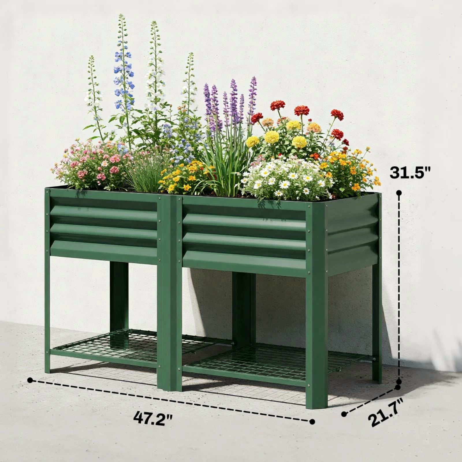 Planter Box, Outdoor Elevated Planter Box, Raised Garden Bed