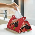 thumbnail image 5 of Goofa Sushi Pattern Triangle Square Tissue Box Cover, Modern PVC Leathe Facial Paper Holder,Decorative Holder/Organizer for Bathroom Vanity Countertop, 5 of 9