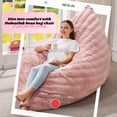 thumbnail image 4 of Hobestluk 3 in 1 Bean Bag Chair Giant Bean Bag Chairs for Adults with Ripple Cover Convertible Bean Bag Floor Cushion with Machine Washable Cover for Living Room (Ripple Pink), 4 of 7