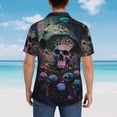 thumbnail image 6 of Daiia Forest Mushroom Skull Hawaiian Shirt for Men Gentle Cotton Regular Short Sleeve Casual-Large, 6 of 9