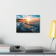 thumbnail image 6 of Beach Sunset Endless Horizon Ocean Canvas Wall Art for Home Decor Ready-to-Hang, 6 of 18