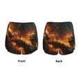 thumbnail image 3 of Hirioo Cool Fire Man for Women's Double Layer Athletic Shorts High-Performance Gym Shorts with Inner Pocket, Elastic Waistband-X-Large, 3 of 7