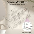 thumbnail image 2 of 2 Tier Bathroom Storage Organizer, Delamu 2 Pack Clear Under Sink Organizers Vanity Countertop Storage, Sliding Cabinet Organizer, Pull-Out Organization for Pantry, Kitchen, 2 of 7