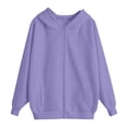 thumbnail image 2 of OGLCCG Girls Fleece Zip-Up Hoodie Long Sleeve Oversized Sweatshirt Jacket with Pockets Fall Hooded Fashion Sweatshirt, Size 5-15, 2 of 5