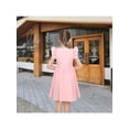 thumbnail image 5 of Sunny Fashion Girls Dress Blush Button Front Swiss Dot Ruffle Cap Sleeve V Neck Wedding Summer Casual 6 Years, 5 of 7