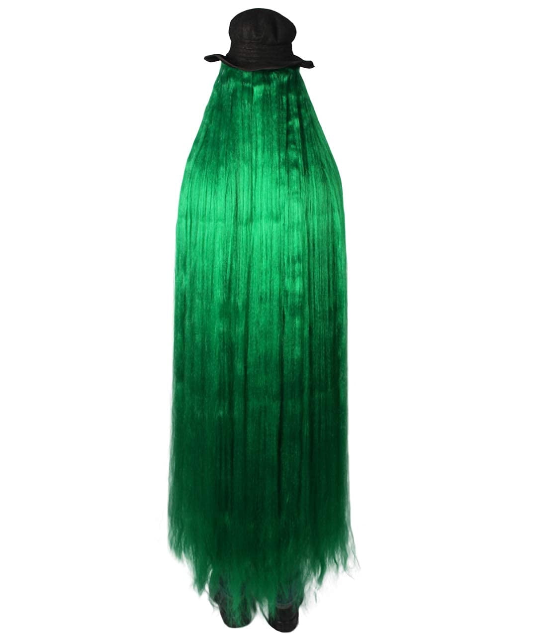 HPO Adult Unisex Cousin Itt Dapper Creature Halloween Costume Wig, Soft Synthetic Fiber, Green