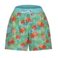thumbnail image 4 of IROINID Shorts de Pyjama pour Femmes, Mode Été Poches Décontracté Taille Haute Élastique Bleu L, 4 of 5