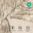 thumbnail image 4 of Regal Living Soft Plush Faux Fur Fuzzy Throw, Cream Taupe, 50" x 60", 4 of 9