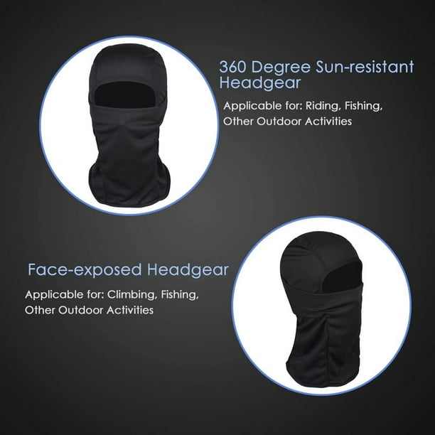 Pack of 5 Black Ski Face Mask Men Sun Balaclava Dust Proof For Outdoor  Riding Fishing Headgear : : Clothing & Accessories