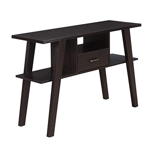 Convenience Concepts Newport Mike W Console Table with Drawer, Espresso