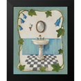 thumbnail image 2 of Vassileva, Silvia 20x24 Black Modern Framed Museum Art Print Titled - Bell Flower Bath II on Ivory, 2 of 5