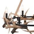 thumbnail image 5 of Vaxcel Breckenridge 6 Light Bronze Rustic Antler Chandelier Natural Rope Accent, 5 of 9