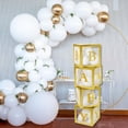 thumbnail image 3 of Decoración de Baby Shower para niño y niña, caja de globos transparente dorada con nombre de edad, decoración de fiesta de cumpleaños, boda, bautizo, 3 of 4