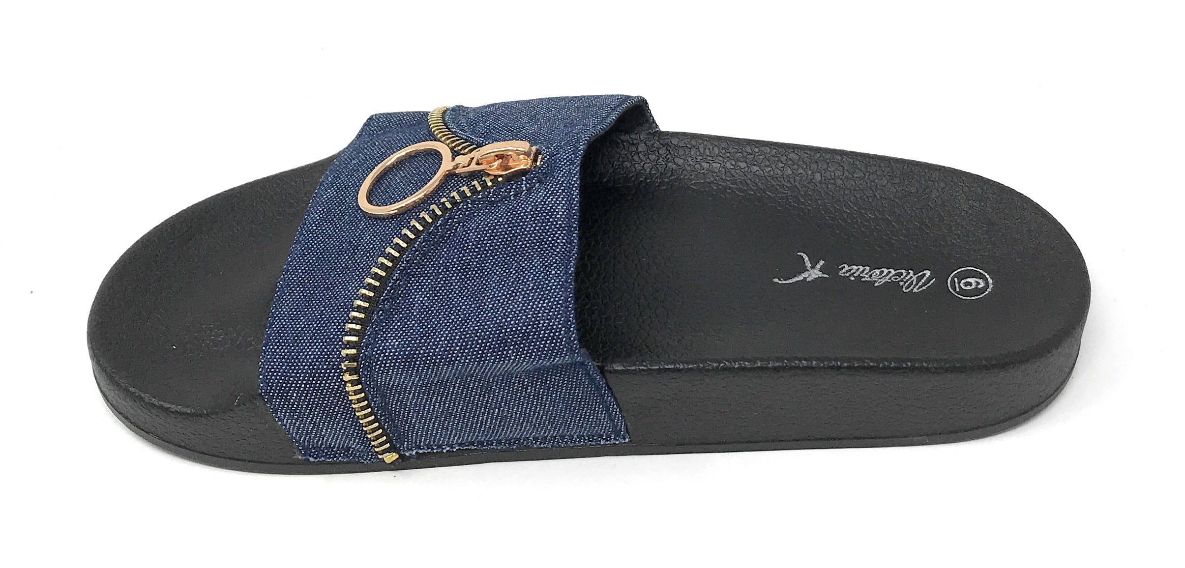 Victoria K Women's Zipper Slider Sandals