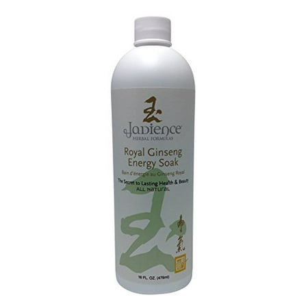 Royal Ginseng Energy Bath Soak by Jadience: All Natural Herbal Liquid Formula for Full Body or Foot Soaking | Increase Energy & Stamina | Relieve Stress, Fatigue and Muscle & Joint Pain -