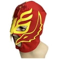 thumbnail image 2 of Lucha Libre Adult Size Red with Yellow Accents Pro Wrestling Mask, 2 of 4