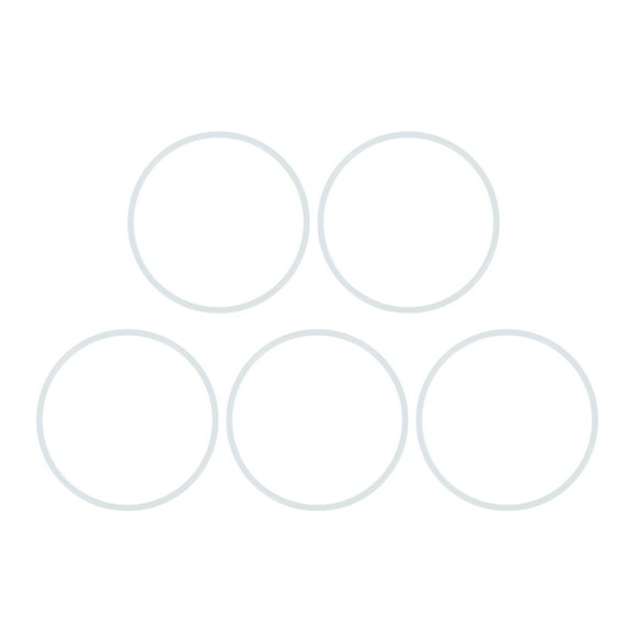 Uxcell 85mm OD 78mm ID 3.5mm Width Silicone Seal O-Rings White 5 Pack