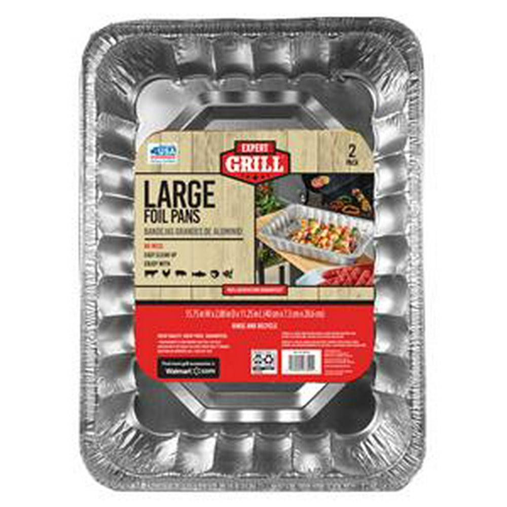 Expert Grill Large Foil Pans, 2 Count