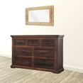 thumbnail image 6 of HomeRoots 61" Brown Solid Wood Seven Drawer Double Dresser, 6 of 6