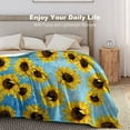 thumbnail image 6 of Sunflower Blanket Plush Lightweight Soft Flannel Fleece Throw Blankets Bedding for Bed Sofa Couch Living Room 60"X50", 6 of 6