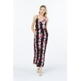 thumbnail image 2 of Femmes Hawaïenne Sangle V avec Poches Combinaison en Hibiscus Noir Rose Vigne M, 2 of 5
