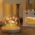 thumbnail image 2 of LED Tulip Night Light, DIY Tulip Night Light,Romantic Tulip Ambient Light, Tulip Small Table Lamp Decoration, Simulation Flower Light for Lovers Gifts, 2 of 8