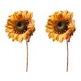 thumbnail image 4 of Tournesol de 27 Pouces avec Branche de Feuilles Jaune - Ensemble de 2, 4 of 4