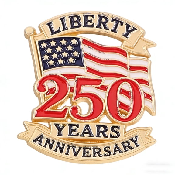 250 Anniversary USA Flag Design Decorative Enamel Pin, Patriotic Theme Buckle Decoration, for Suit, Backpack, Hat & Gift Package Decor (6-Pack)