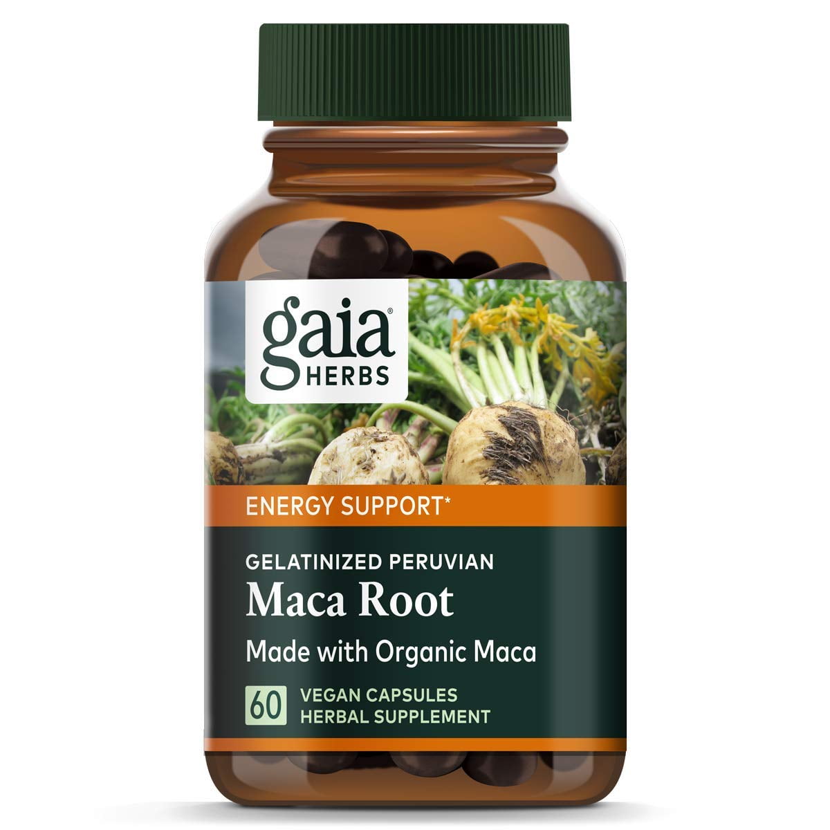 Gaia Herbs Maca Root Capsules, Vegan Gelatinized, 60 Count Supports Energy, Stamina, Healthy