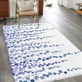 thumbnail image 2 of Area Rug for Living Room, Navy Blue Polka Dots Non-Slip Indoor Large Carpet for Bedroom/Dining Room, Vintage Abstract Art Watercolor Washable Low-Profile Rectangle Floor Mat Runner Rugs - 3 x 5 Ft, 2 of 8