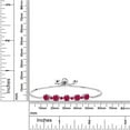 thumbnail image 2 of Gem Stone King 2.99 Ct Round Red Ruby 925 Sterling Silver Tennis Bracelet for Women, 2 of 3