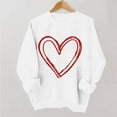 thumbnail image 2 of Zorckvet Womens Valentines Hearts Sweatshirt, Valentine Cute Sweatshirts for Women Long Sleeve Pullover Tops Casual Round Neck Shirts Valentines Day Shirt, 2 of 6