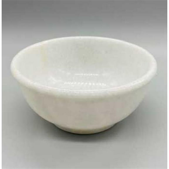 AzureGreen RST5W 4 in. White Marble Scrying Bowl