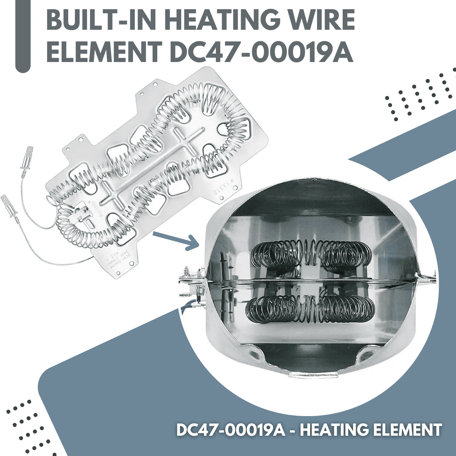 DC97-14486A Dryer Heating Element Assembly Replacement for