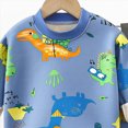 thumbnail image 4 of TOWED22 Toddler Baby Boy Fall Winter Clothes Print Long Sleeve Sweatshirt Pants Sweatsuit Set Checkered Plaid Outfit Size:5-6 Y,Color:H, 4 of 4