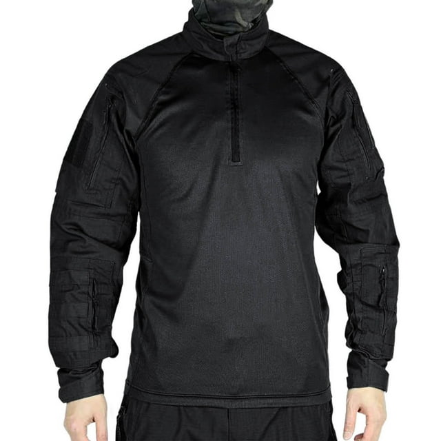 pstuiky camisetas de manga larga para hombre, Camiseta deportiva de manga corta con cuello alto para hombre, color liso, para entrenamiento al aire libre top de hombre xxl