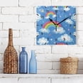 thumbnail image 4 of Cute Rainbow and Cloud Wall Clock Battery Operated Silent Non-Ticking Bedroom Office Kitchen Home School Decor 7.8"(Gold), 4 of 10