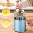 thumbnail image 3 of Stainless Steel Bacon Grease Saver - 2L / 67.6 fl oz Oil Container with Fine Mesh Strainer and Non-slip Tray for Kitchen Storing Frying Cooking Grease, 3 of 5