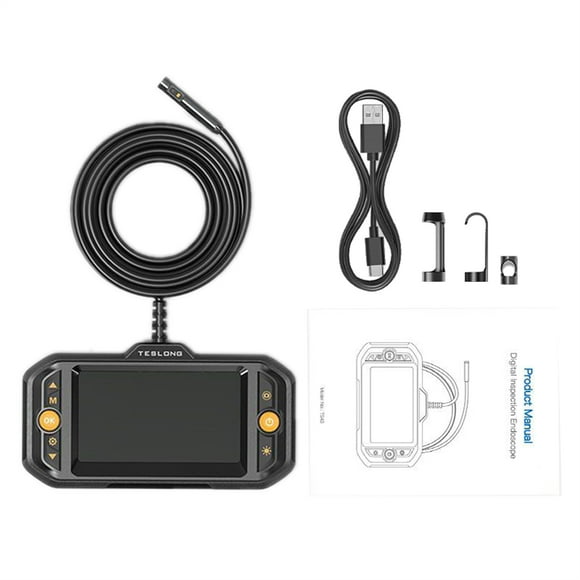 TFixol Portable 4.3" LCD Endoscope with 5.5mm Lens, 5M Flexible Tube, 2000mAh Battery, IP67 Waterproof, 1MP Camera, 480x720 Resolution, Adjustable LED Lights