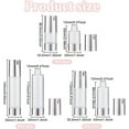 thumbnail image 2 of 6 botellas vacías con bomba de vacío, 3 tamaños, 15 ml, 30 ml, 50 ml (0,5 oz, 1 oz, 1,69 oz), con cabezal plateado, rellenables., 2 of 6