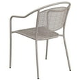 thumbnail image 4 of Bowery Hill Stackable Steel Round Back Patio Dining Side Chair in Silver, 4 of 6