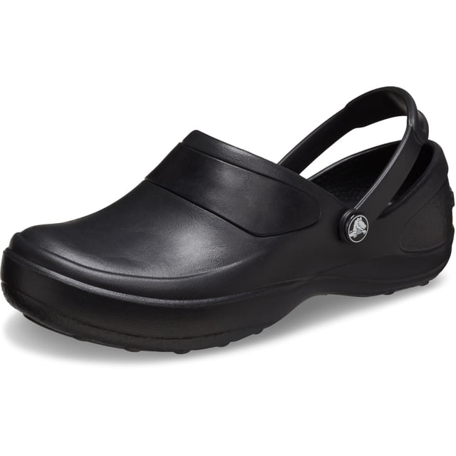 Zueco Crocs Mercy Work para mujer, antideslizante, negro 10