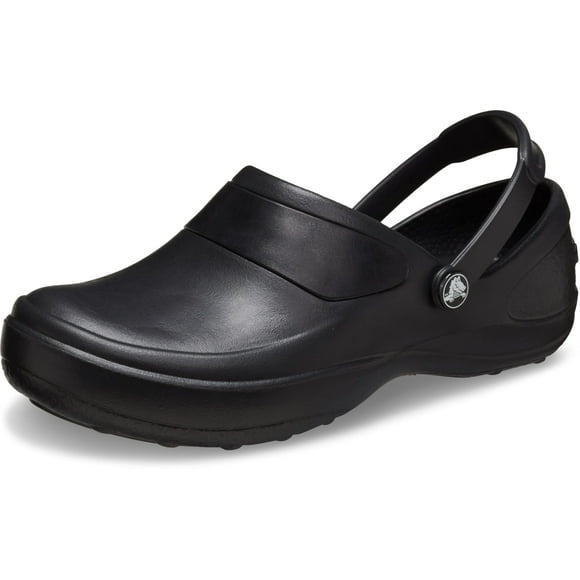 Zueco Crocs Mercy Work para mujer, antideslizante, negro 10